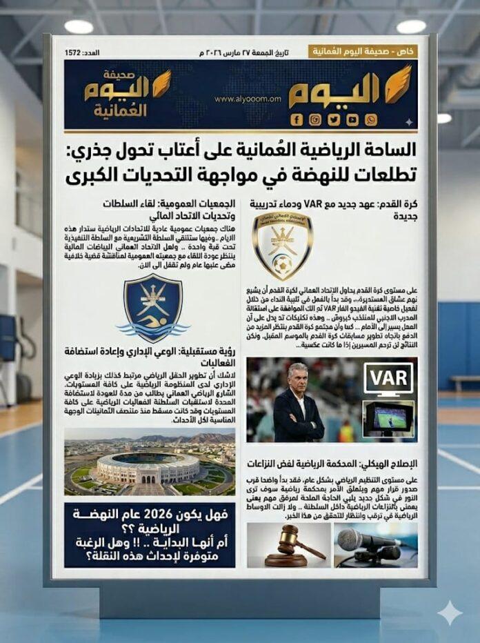 صحيفة اليوم العمانية - حراك رياضي متصاعد في السلطنة.. و تطلعات كبيرة وتحديات قائمة