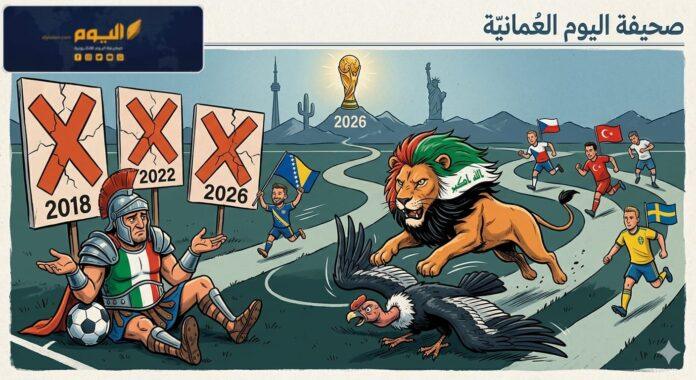 صحيفة اليوم العمانية - دراما التصفيات تهز عرش الكبار.. إيطاليا خارج المونديال للمرة الثالثة والعراق يسطّر إنجازاً تاريخياً